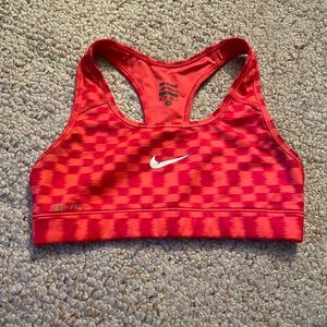 Women’s Multi Colored Pink/Red/Orange Nike Sport’s Bra - Size XS